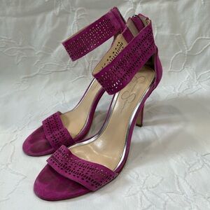 Jessica Simpson Suede Heels in Pink